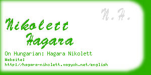 nikolett hagara business card